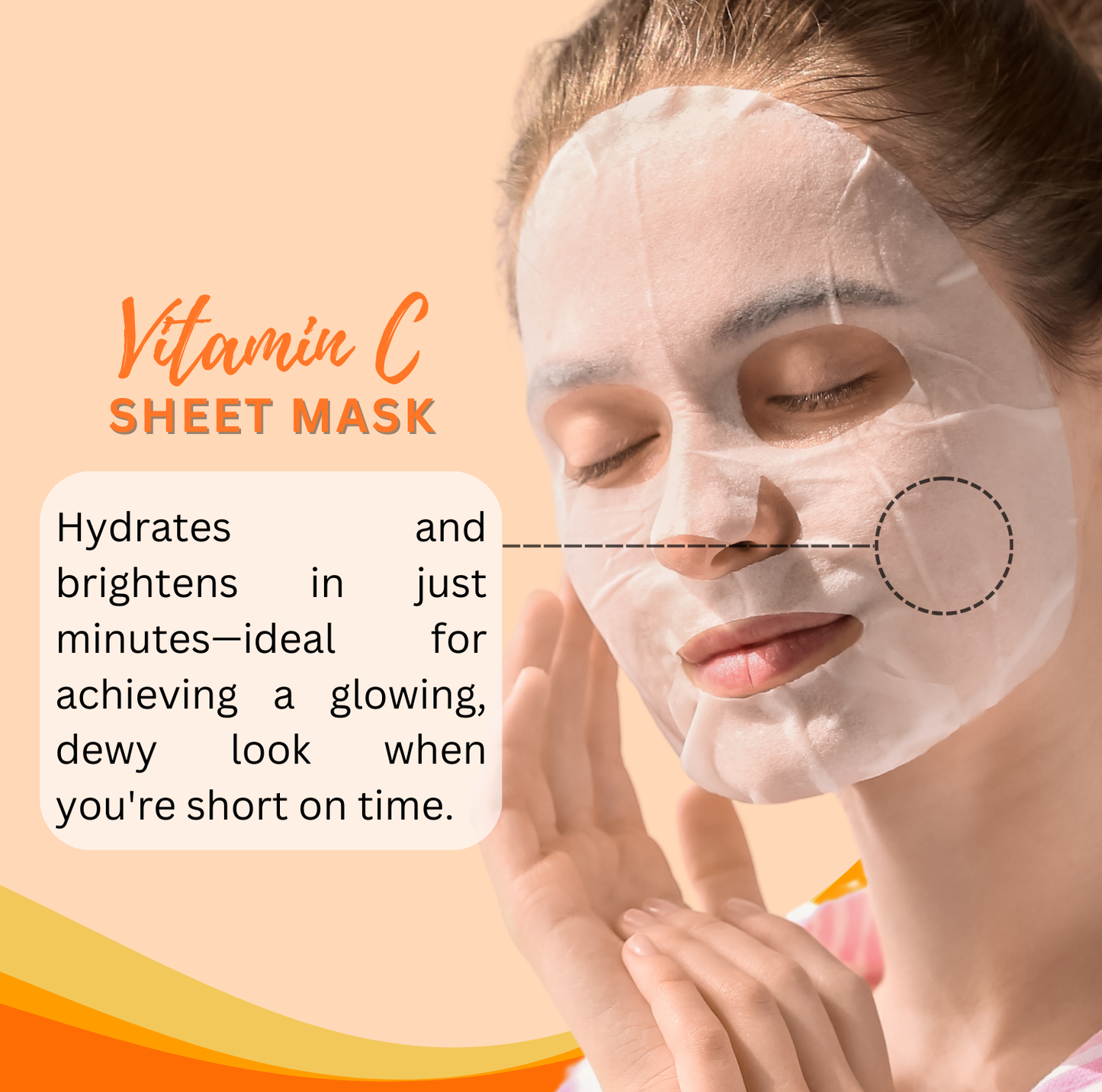 Vitamin C Skincare Set for Women – Face Cleanser, Serum, Cream, Eye Cream & Sheet Masks – Anti-Aging Face Care Gift Kit