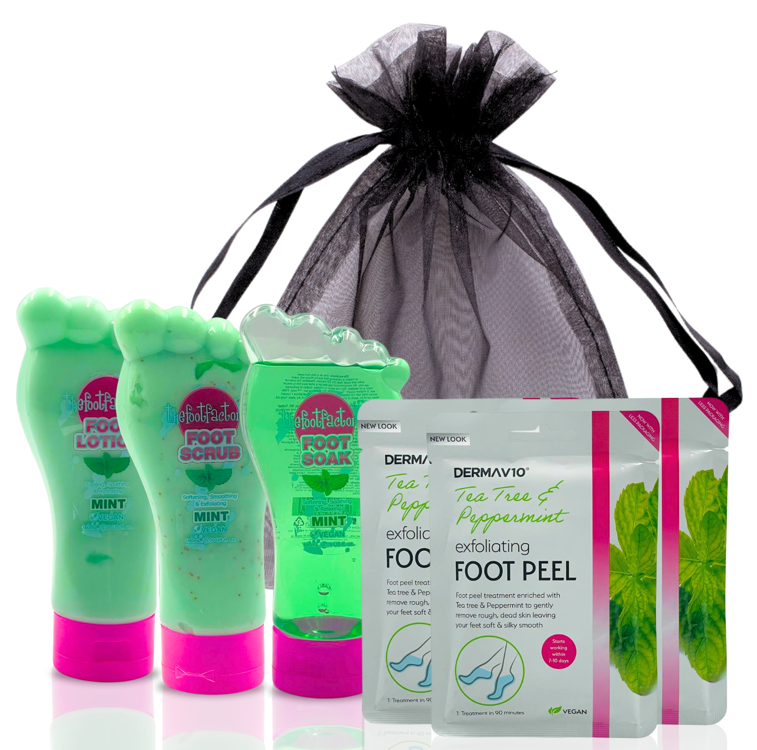 Ultimate Foot Spa Kit – Foot Peel Mask, Exfoliating Foot Mask, Foot Soak, Lotion & Peeling Socks, Peppermint Foot Care for Smooth, Soft Feet