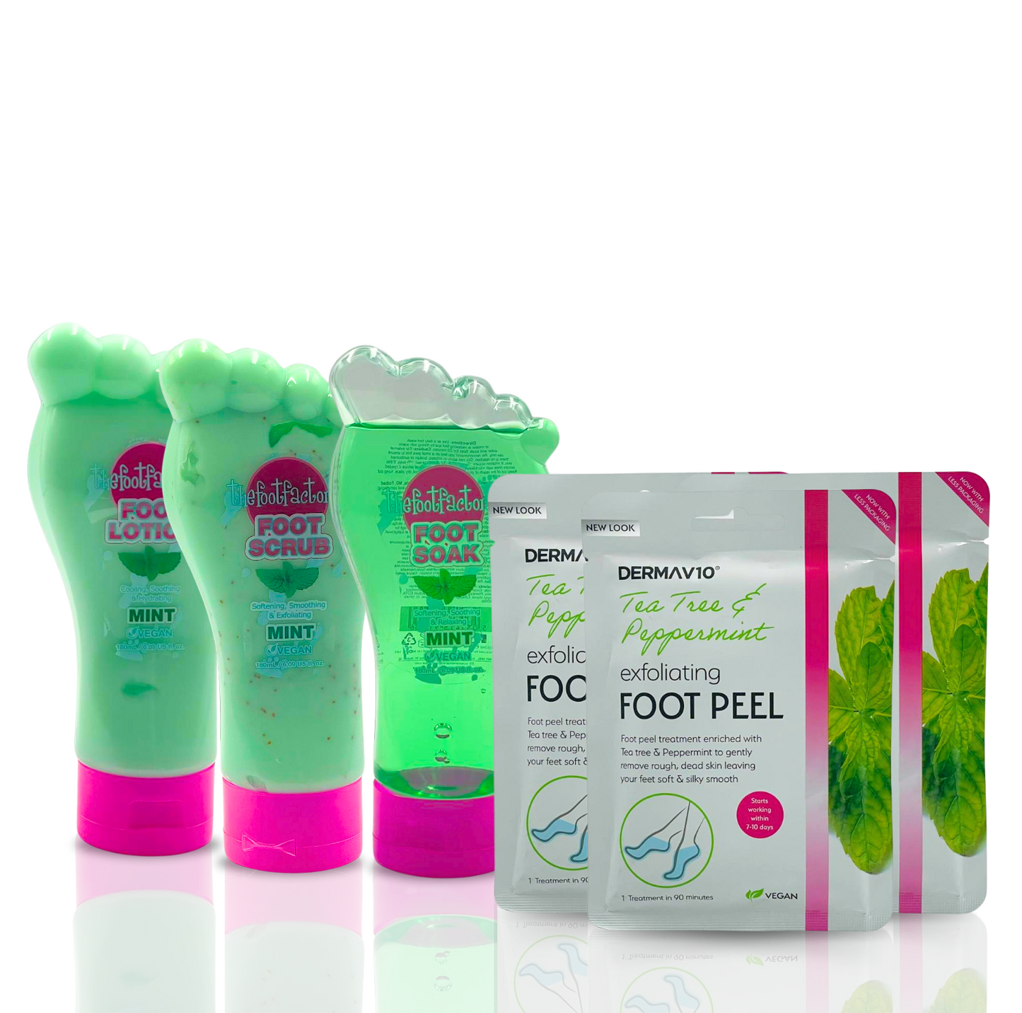 Ultimate Foot Spa Kit – Foot Peel Mask, Exfoliating Foot Mask, Foot Soak, Lotion & Peeling Socks, Peppermint Foot Care for Smooth, Soft Feet