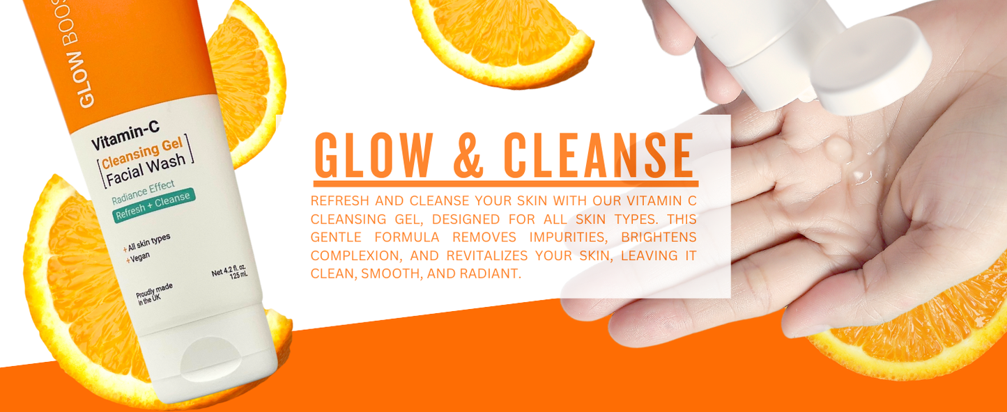 Vitamin C Skincare Set for Women – Face Cleanser, Serum, Cream, Eye Cream & Sheet Masks – Anti-Aging Face Care Gift Kit