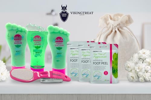 Foot Care Kit – Exfoliating Foot Mask, Feet Peel Mask & Spa Treatment for Dry, Cracked Heels