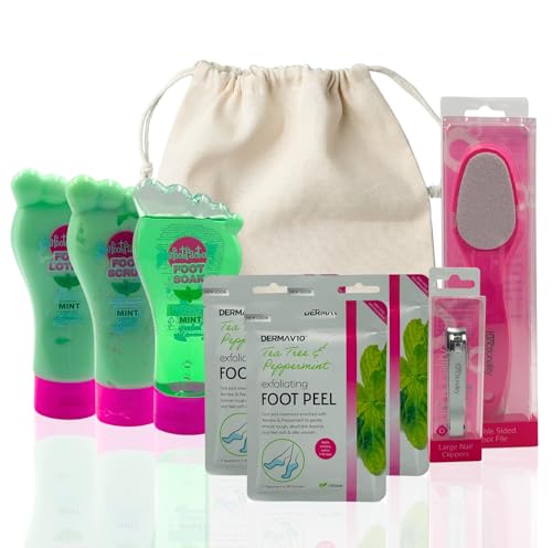 Foot Care Kit – Exfoliating Foot Mask, Feet Peel Mask & Spa Treatment for Dry, Cracked Heels