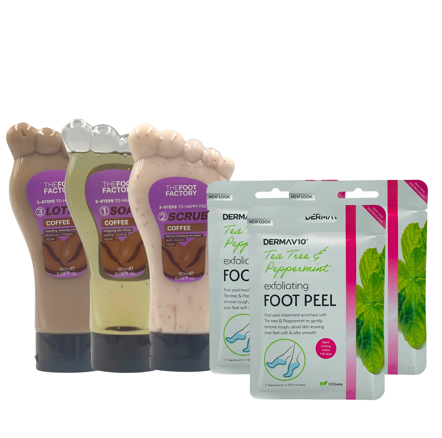 Ultimate Foot Spa Kit – Foot Peel Mask, Exfoliating Foot Mask, Foot Soak, Lotion & Peeling Socks, Peppermint Foot Care for Smooth, Soft Feet