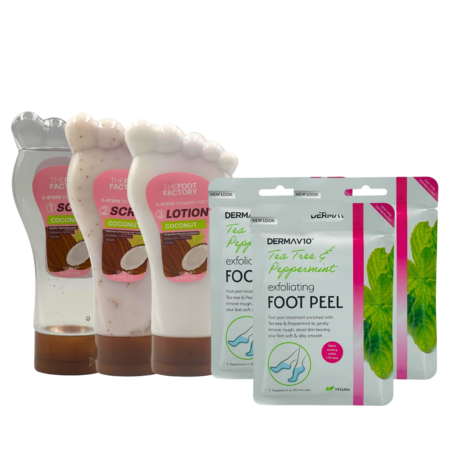 Ultimate Foot Spa Kit – Foot Peel Mask, Exfoliating Foot Mask, Foot Soak, Lotion & Peeling Socks, Peppermint Foot Care for Smooth, Soft Feet