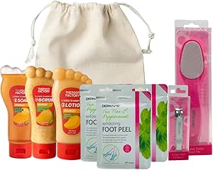 VIKINGTREAT Foot Care Kit – Exfoliating Peel Mask Set with Pedicure Tools & Moisturising Treatment