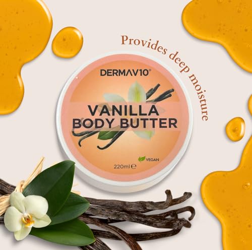 Vanilla Body Butter with Wax Strips, Mirror & Tweezers - Body Moisturizer and Hydration Bundle