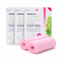 Tea tree and peppermint exfoliating foot peel mask with silicone foot socks for removing dead skin and softening feet