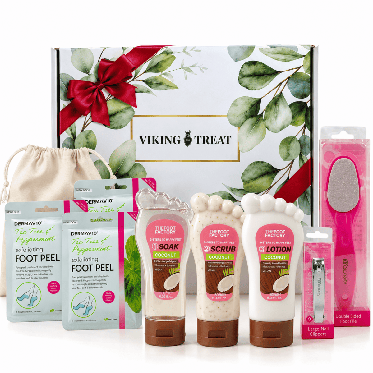 VikingTreat Foot Care Gift Set – Home Spa & Exfoliation Kit