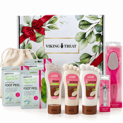VikingTreat Foot Care Gift Set – Home Spa & Exfoliation Kit