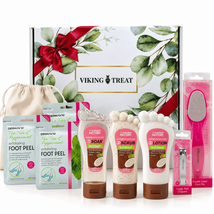 VikingTreat Foot Care Gift Set – Home Spa & Exfoliation Kit