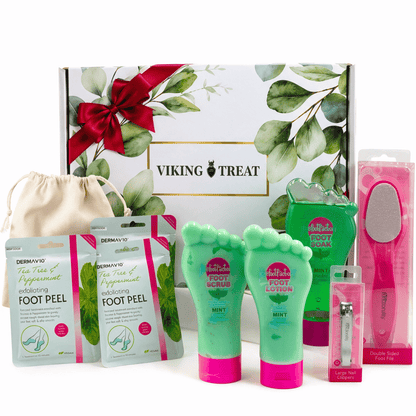 VikingTreat Foot Care Gift Set – Home Spa & Exfoliation Kit