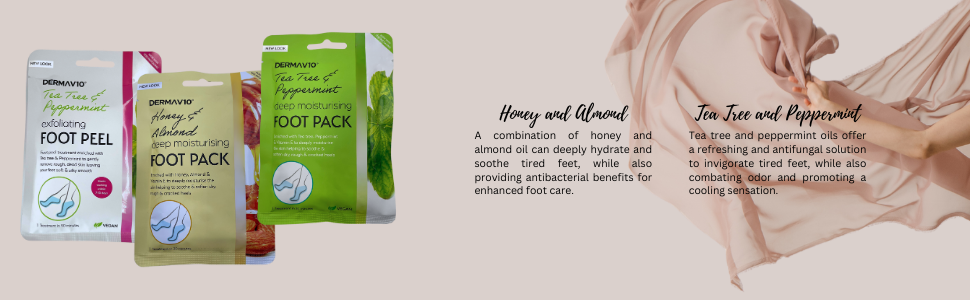 Deep Moisturizing Foot Pack Mask and Scrub with Foot File Bundle