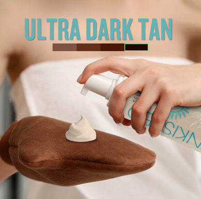 Self Tanning Kit, 6 Pieces – Facial Mist, Mousse, 3-in-1 Mitt, Scrub, Coconut Butter & Bronzing Pearls for Face & Body Glow (Ultra Dark)