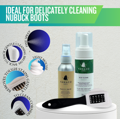 VIKINGTREAT Complete Shoe and boots clean and care kit, shoe and boots care for Nubuck and Suede, Footwear Cleaning Kit Bundle