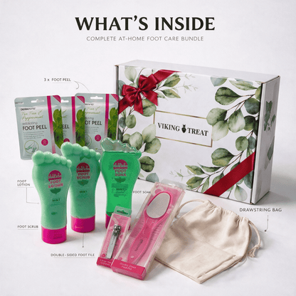 VikingTreat Foot Care Gift Set – Home Spa & Exfoliation Kit