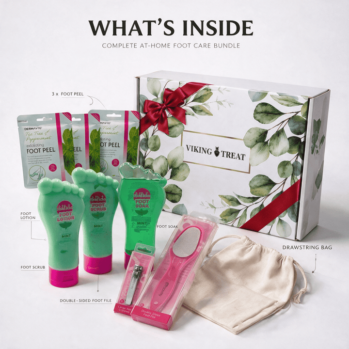 VikingTreat Foot Care Gift Set – Home Spa & Exfoliation Kit