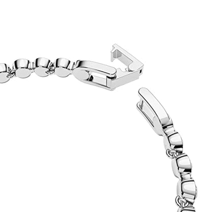 Swarovski Women's Tennis Bracelet and Earring Collection, Rhodium Finish, Clear Crystals