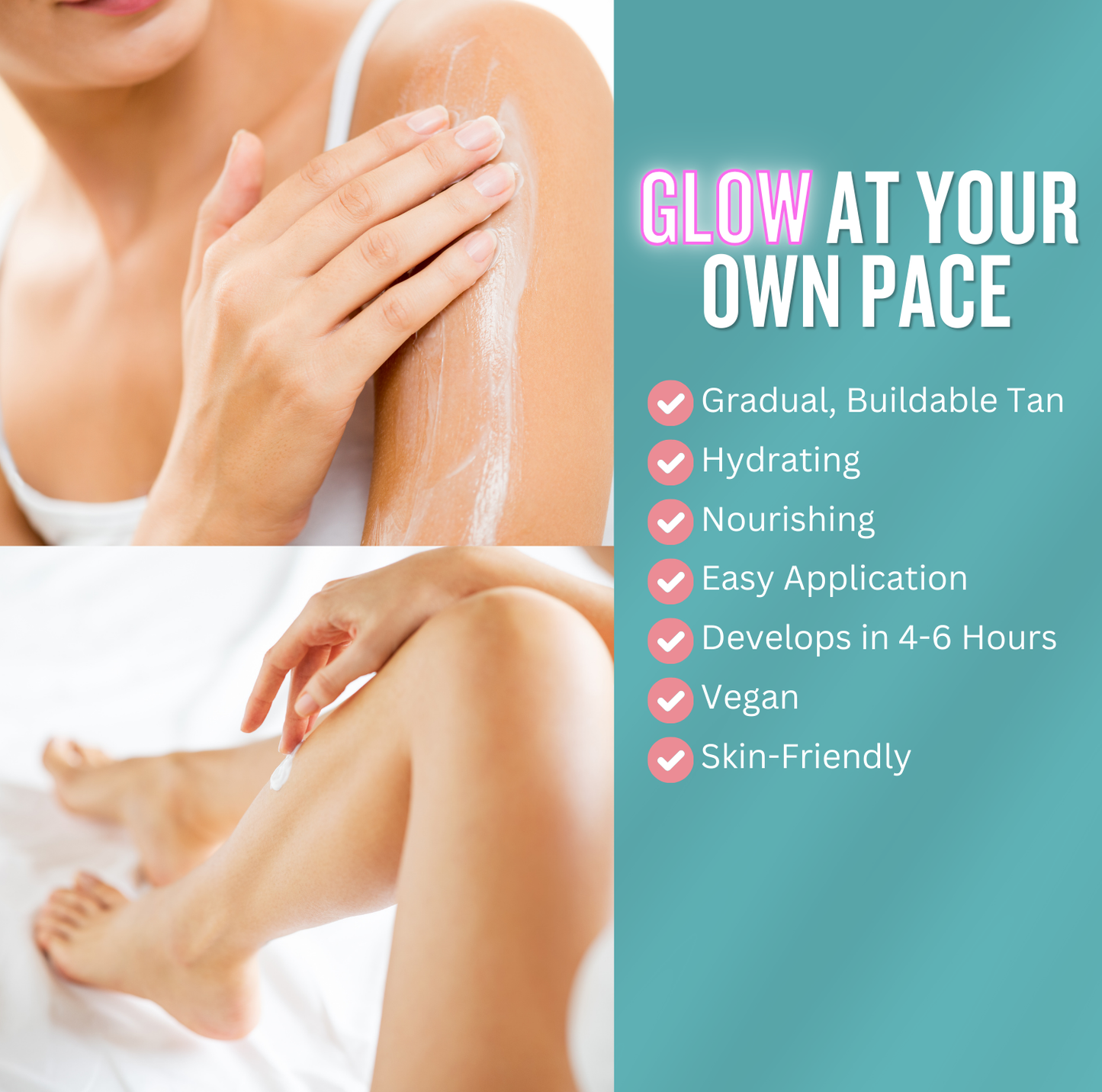 Complete Self Tan Kit – Medium to Dark Tanning Cream 200ml, 3-in-1 Mitt, Body Scrub, Coconut Lotion & Bronzing Pearls for Glowing Skin