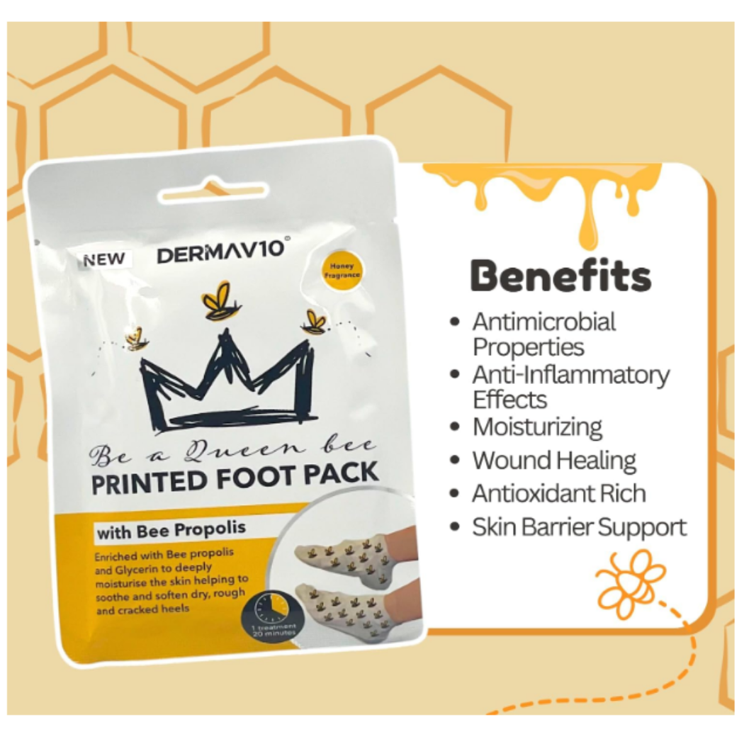 Honey and almond foot pack enriched to nourish feet, hydrate dry skin and support skin repair