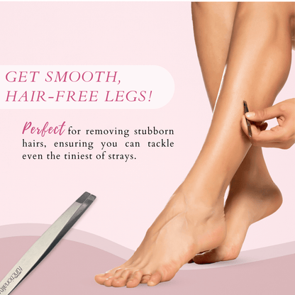 Using razor to remove unwanted hair from legs for smooth hair-free skin after shave prep