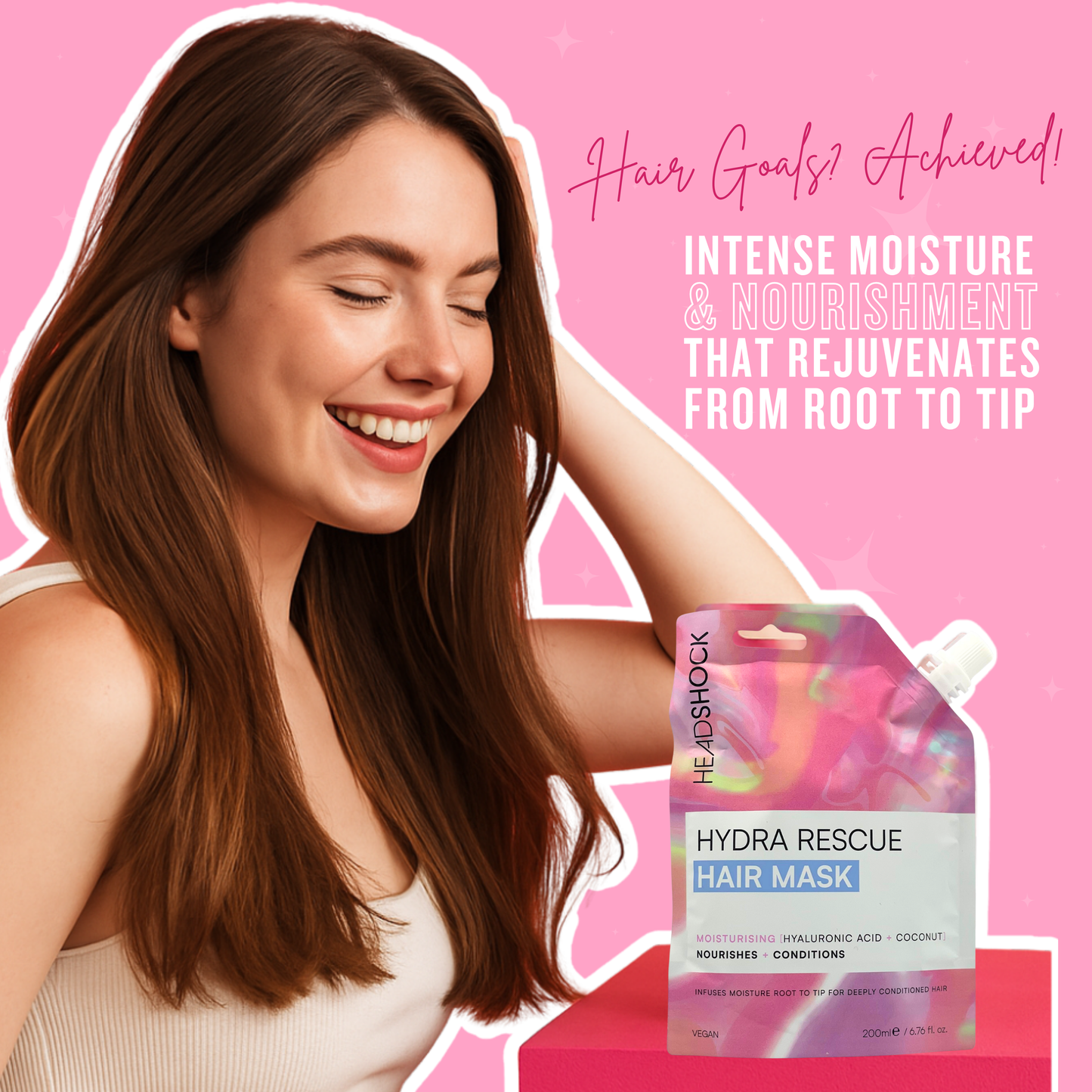 Headshock Hydra Rescue Hair Mask – nourishing coconut and hyaluronic treatment for silky healthy hair