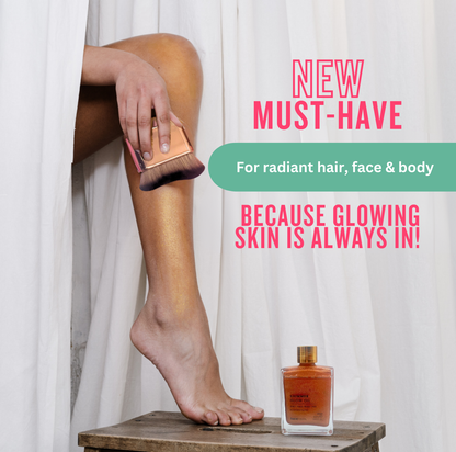 Shimmer Beauty Bundle – Glow Oil with Brush, Facial Sheet Masks, Lip Care & More Radiant Hair, Face & Body Essentials Set