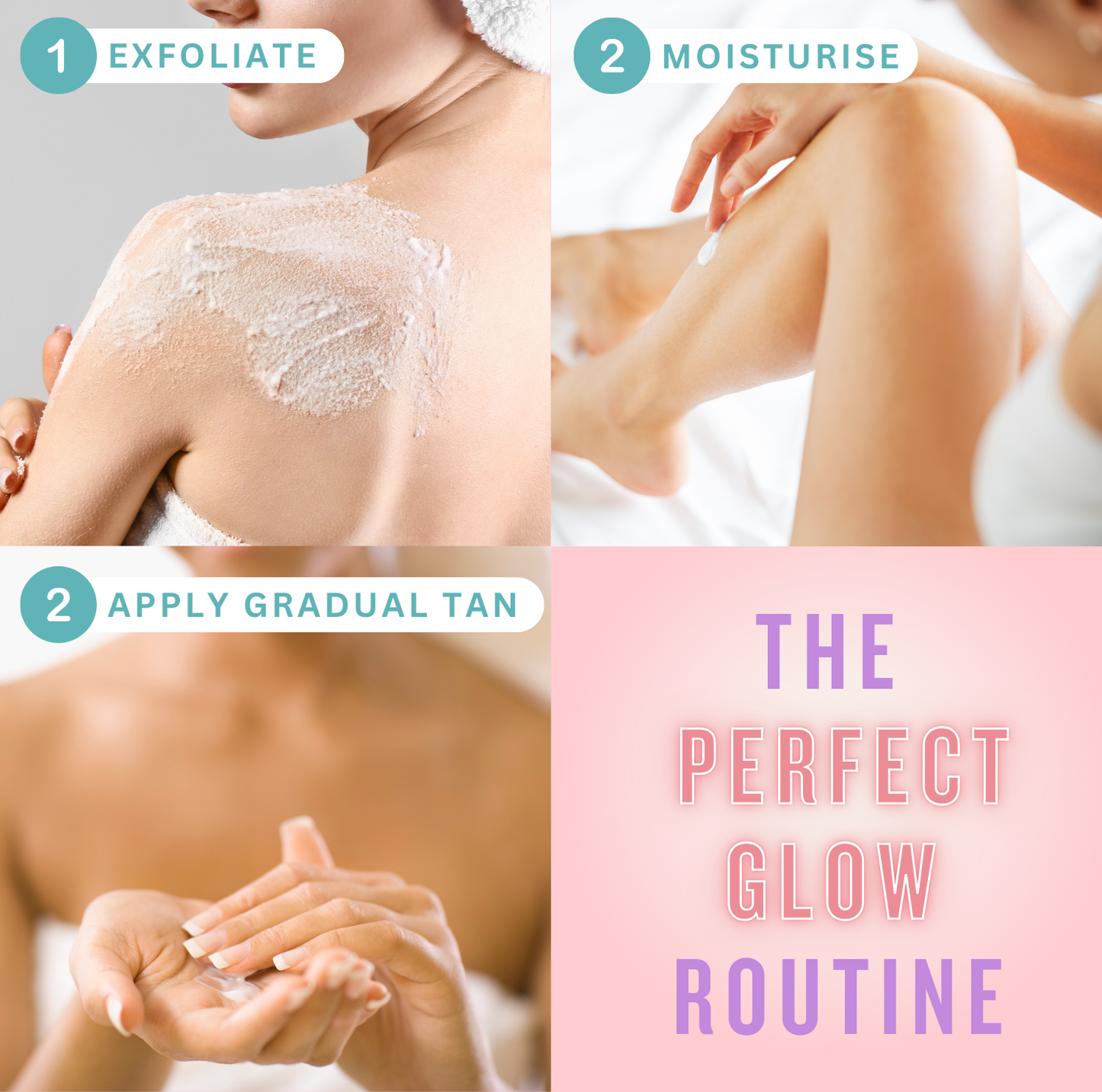 Complete Self Tan Kit – Medium to Dark Tanning Cream 200ml, 3-in-1 Mitt, Body Scrub, Coconut Lotion & Bronzing Pearls for Glowing Skin