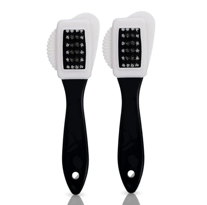 Two Suede Brush for Shoes, 4-Sided Shoe Brush Suede Brush and Cleaner Nubuck Brush for Suede Leather Boots Shoes