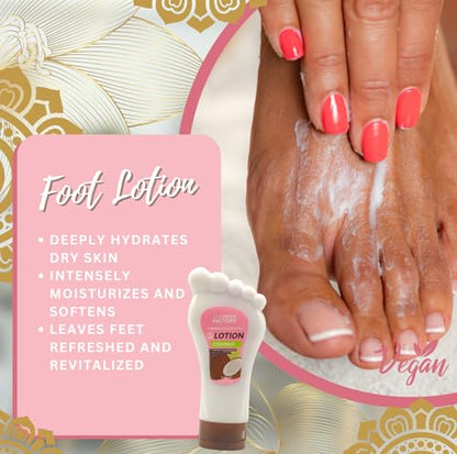 Foot Soak, Scrub & Lotion Set – Foot Spa Kit for Dry & Tired Feet