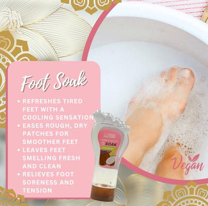 Foot Soak, Scrub & Lotion Set – Foot Spa Kit for Dry & Tired Feet