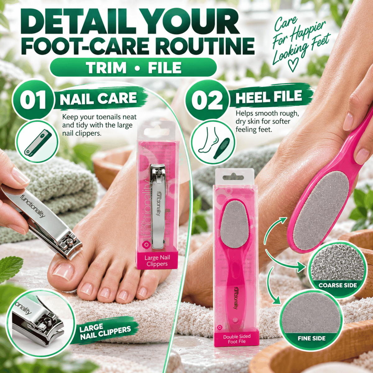 VikingTreat Foot Care Gift Set – Home Spa & Exfoliation Kit