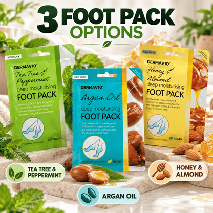 VikingTreat Foot Peel & Foot Cream Set for Cracked Heels