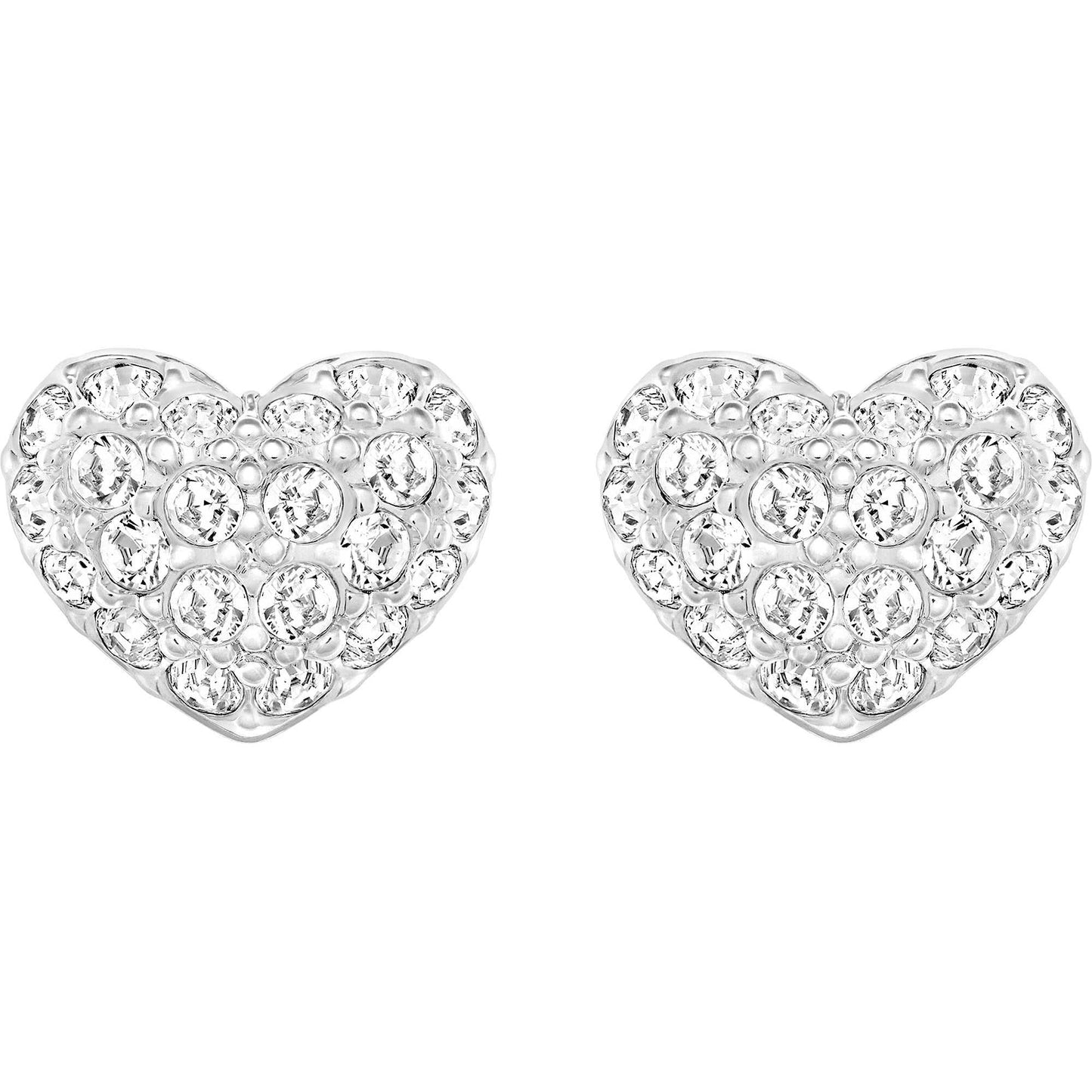 Swarovski Women's Heart stud earrings Heart - White - Rhodium plated