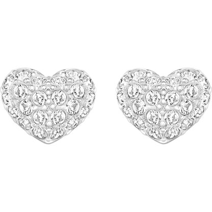 Swarovski Women's Heart stud earrings Heart - White - Rhodium plated