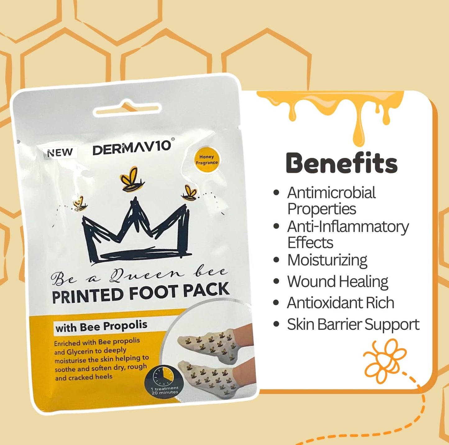 Deep Moisturising Foot Packs Mask Peel & Intensive Foot Cream