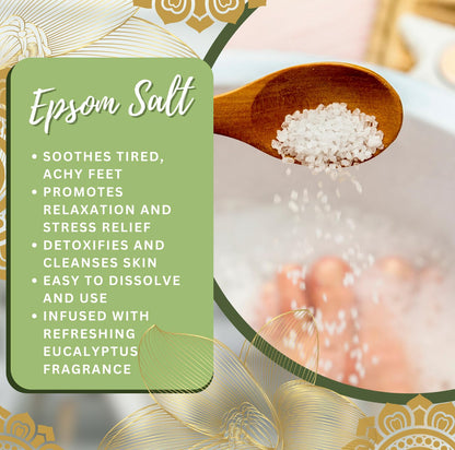 Foot Spa Kit - Foldable Bath Tub & Eucalyptus Epsom Salts