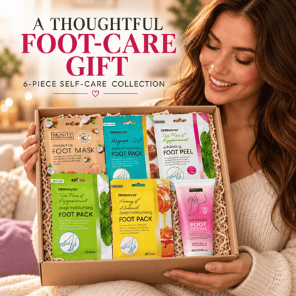 VikingTreat Foot Peel & Foot Cream Set for Cracked Heels