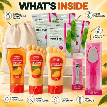 VikingTreat Foot Care Gift Set – Home Spa & Exfoliation Kit
