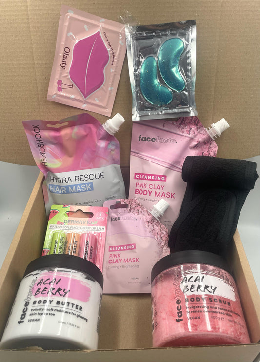 Luxury 9-Piece Spa Gift Set with Body Scrub, Butter, Masks & Lip Treatments