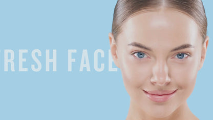 Commercial video showcasing the Face Facts Hyaluronic Acid skincare set including face cream, eye cream, serum, hydrating sheet masks and gel eye patches, highlighting deep hydration, plumping and skin barrier support for all skin types