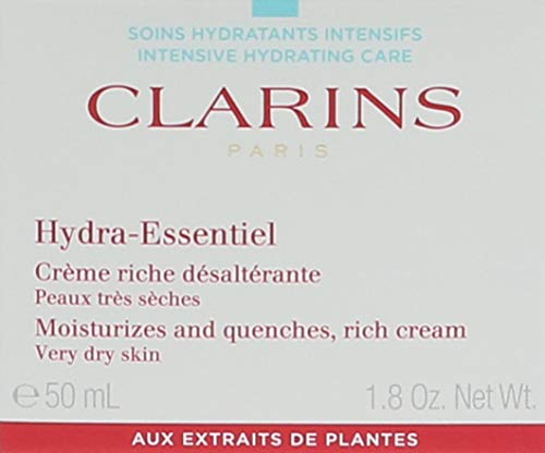 Clarins Hydra-Essentiel Moisturizes Quenches Rich Cream Very Dry Skin for Women 1.8 oz Cream